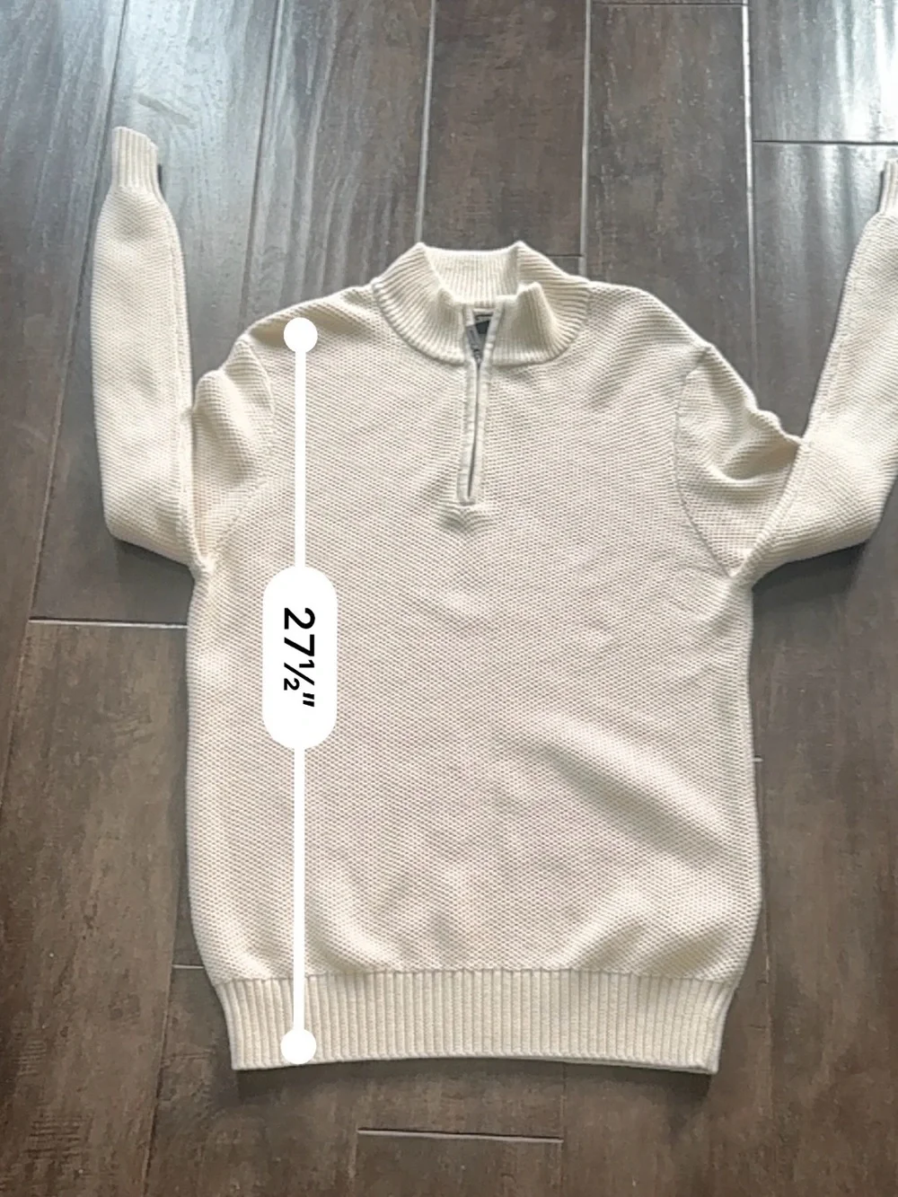 J. Crew Men's NWT Beige 100% Cotton Knit 1/4 Zip Mock Neck Pullover Sweater M